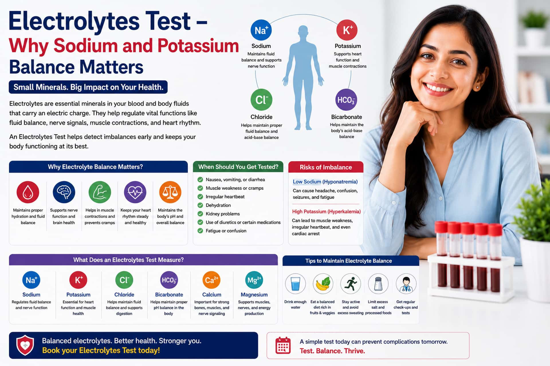 Electrolytes Test Sodium Potassium Ahmedabad Clini Care Lab