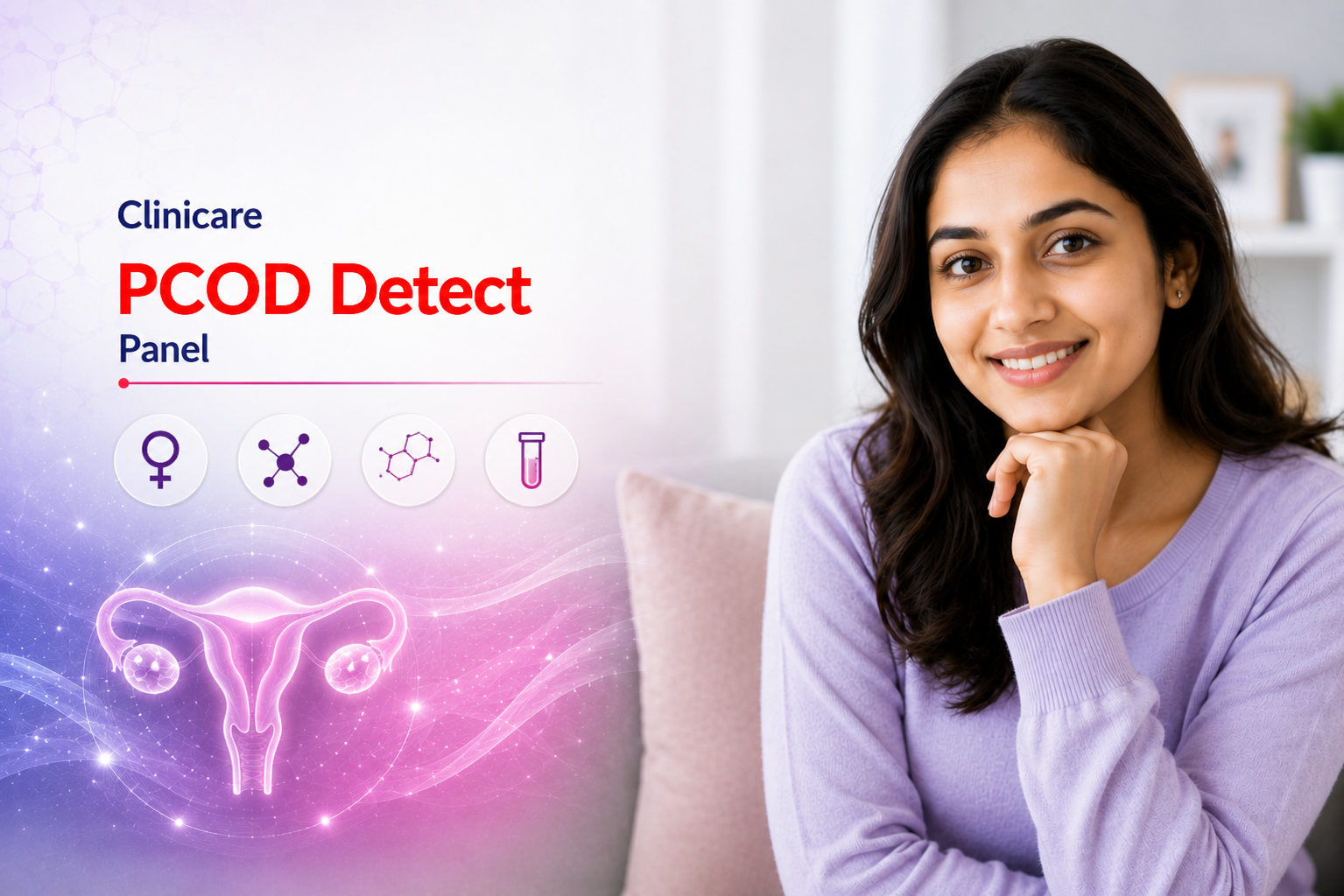 Clinicare PCOD Detect Panel PCOD PCOS Test Ahmedabad